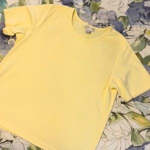 Dress barn very soft yellow short sleeve tee